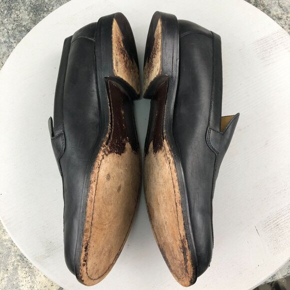 Cole Haan Men\'s Size 11M Black Leather Closed Toe Slip On Loafers Made In USA